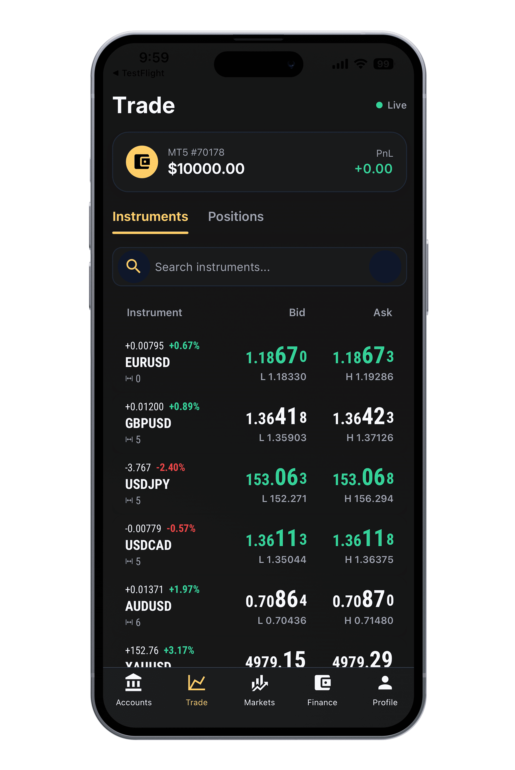 Trading Interface